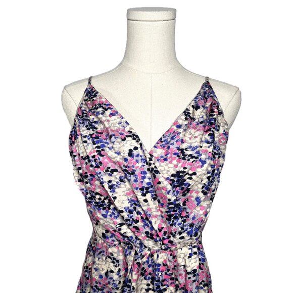Yumi Kim Silk Splattered Dots Spaghetti Strap V-Neck Dress Size Small - Picture 2 of 5